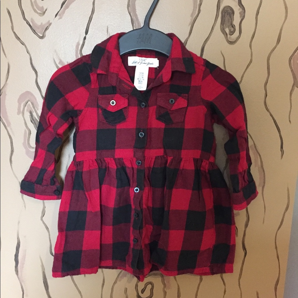 H&M buffalo plaid dress toddler girl 1 1/2-2 yrs
